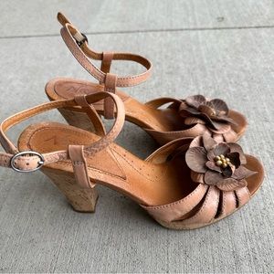 NAYA Anthropologie Cork Heel Sandals